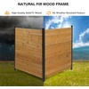 image:imageVINGLI Outdoor Privacy Screen No Dig Wood Garden Fence WeatherProof Air Conditioner Fence Panel Trash Can Enclosure for Patio Backyard 2 Panels 45 H 38 W