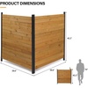 image:imageVINGLI Outdoor Privacy Screen No Dig Wood Garden Fence WeatherProof Air Conditioner Fence Panel Trash Can Enclosure for Patio Backyard 2 Panels 45 H 38 W
