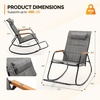 image:imageVINGLI Outdoor Rocking Chair 450lbs Capacity Portable Outdoor Rocker with Footrest Hard Armrests Pillow All Weather Porch Rocker for Garden Living Room Patio Lawn Blue with footrestBlackgray