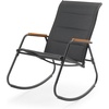 image:imageVINGLI Outdoor Rocking Chair 450lbs Capacity Portable Outdoor Rocker with Footrest Hard Armrests Pillow All Weather Porch Rocker for Garden Living Room Patio Lawn Blue with footrestBlack