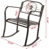 image:imageVINGLI Outdoor Rocking Chair Heavy Duty 660 LBS Wrought Cast Iron Rocking Chair with Back amp Armrest Metal Patio Rockers for Porch Backyard or Garden