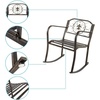 image:imageVINGLI Outdoor Rocking Chair Heavy Duty 660 LBS Wrought Cast Iron Rocking Chair with Back amp Armrest Metal Patio Rockers for Porch Backyard or Garden