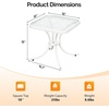 image:imageVINGLI Outdoor Side Table 18 Patio Table Steel Frame Tempered Glass Top Weatherproof Small Tables for Balcony Garden Poolside Green RoundWhite