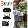 image:imageVINGLI Outdoor Side Table for Patio Small Outdoor Table with Storage Shelf Heavy Duty Metal Frame Patio Side Table for Outside Balcony Garden Porch Celadon Flower RealmBlue Ocean
