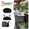 image:imageVINGLI Outdoor Side Table for Patio Small Outdoor Table with Storage Shelf Heavy Duty Metal Frame Patio Side Table for Outside Balcony Garden Porch Celadon Flower RealmBlue Hawaii