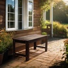 image:imageVINGLI Outdoor Wood Bench 40 Outdoor Bench Patio Wooden Bench Garden Bench Outdoor Backless Bench for Deck Patio NaturalCarbonized