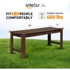 image:imageVINGLI Outdoor Wood Bench 40 Outdoor Bench Patio Wooden Bench Garden Bench Outdoor Backless Bench for Deck Patio NaturalCarbonized