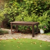 image:imageVINGLI Outdoor Wood Bench 40 Outdoor Bench Patio Wooden Bench Garden Bench Outdoor Backless Bench for Deck Patio NaturalCarbonized