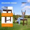 image:imageVINGLI Outdoor Wood Bench 40 Outdoor Bench Patio Wooden Bench Garden Bench Outdoor Backless Bench for Deck Patio NaturalCarbonized