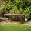 image:imageVINGLI Outdoor Wood Bench 40 Outdoor Bench Patio Wooden Bench Garden Bench Outdoor Backless Bench for Deck Patio NaturalCarbonized
