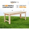 image:imageVINGLI Outdoor Wood Bench 40 Outdoor Bench Patio Wooden Bench Garden Bench Outdoor Backless Bench for Deck Patio NaturalNatural