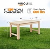 image:imageVINGLI Outdoor Wood Bench 40 Outdoor Bench Patio Wooden Bench Garden Bench Outdoor Backless Bench for Deck Patio NaturalNatural