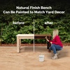 image:imageVINGLI Outdoor Wood Bench 40 Outdoor Bench Patio Wooden Bench Garden Bench Outdoor Backless Bench for Deck Patio NaturalNatural