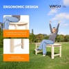 image:imageVINGLI Outdoor Wood Bench 40 Outdoor Bench Patio Wooden Bench Garden Bench Outdoor Backless Bench for Deck Patio NaturalNatural