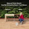 image:imageVINGLI Outdoor Wood Bench 40 Outdoor Bench Patio Wooden Bench Garden Bench Outdoor Backless Bench for Deck Patio NaturalNatural