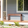 image:imageVINGLI Outdoor Wooden Bench 40 Porch Bench Outdoor Backless Garden Bench Small Outdoor Bench for Deck Patio Entryway Mint Green 40inBrown