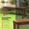 image:imageVINGLI Outdoor Wooden Bench 40 Porch Bench Outdoor Backless Garden Bench Small Outdoor Bench for Deck Patio Entryway Mint Green 40inBrown