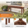 image:imageVINGLI Outdoor Wooden Bench 40 Porch Bench Outdoor Backless Garden Bench Small Outdoor Bench for Deck Patio Entryway Mint Green 40inBrown