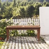 image:imageVINGLI Outdoor Wooden Bench 40 Porch Bench Outdoor Backless Garden Bench Small Outdoor Bench for Deck Patio Entryway Mint Green 40inBrown