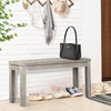 image:imageVINGLI Outdoor Wooden Bench 40 Porch Bench Outdoor Backless Garden Bench Small Outdoor Bench for Deck Patio Entryway Mint Green 40inGrey