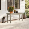 image:imageVINGLI Outdoor Wooden Bench 40 Porch Bench Outdoor Backless Garden Bench Small Outdoor Bench for Deck Patio Entryway Mint Green 40inGrey