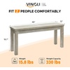 image:imageVINGLI Outdoor Wooden Bench 40 Porch Bench Outdoor Backless Garden Bench Small Outdoor Bench for Deck Patio Entryway Mint Green 40inGrey