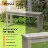 image:imageVINGLI Outdoor Wooden Bench 40 Porch Bench Outdoor Backless Garden Bench Small Outdoor Bench for Deck Patio Entryway Mint Green 40inGrey