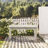 image:imageVINGLI Outdoor Wooden Bench 40 Porch Bench Outdoor Backless Garden Bench Small Outdoor Bench for Deck Patio Entryway Mint Green 40inGrey