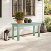 image:imageVINGLI Outdoor Wooden Bench 40 Porch Bench Outdoor Backless Garden Bench Small Outdoor Bench for Deck Patio Entryway Mint Green 40inMint Green
