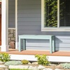 image:imageVINGLI Outdoor Wooden Bench 40 Porch Bench Outdoor Backless Garden Bench Small Outdoor Bench for Deck Patio Entryway Mint Green 40inMint Green