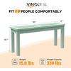image:imageVINGLI Outdoor Wooden Bench 40 Porch Bench Outdoor Backless Garden Bench Small Outdoor Bench for Deck Patio Entryway Mint Green 40inMint Green