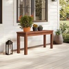 image:imageVINGLI Outdoor Wooden Bench 40 Porch Bench Outdoor Backless Garden Bench Small Outdoor Bench for Deck Patio Entryway Mint Green 40inNatural