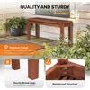 image:imageVINGLI Outdoor Wooden Bench 40 Porch Bench Outdoor Backless Garden Bench Small Outdoor Bench for Deck Patio Entryway Mint Green 40inNatural