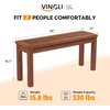 image:imageVINGLI Outdoor Wooden Bench 40 Porch Bench Outdoor Backless Garden Bench Small Outdoor Bench for Deck Patio Entryway Mint Green 40inNatural