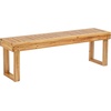 image:imageVINGLI Outdoor Wooden Bench Porch Bench Wood Patio Garden Bench Weatherproof Outdoor Backless Bench for Backyard Poolside Entryway Light CarbonizedLight Carbonized