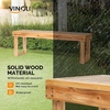 image:imageVINGLI Outdoor Wooden Bench Porch Bench Wood Patio Garden Bench Weatherproof Outdoor Backless Bench for Backyard Poolside Entryway Light CarbonizedLight Carbonized