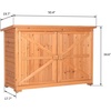 image:imageVINGLI Outdoor Wooden Storage Shed 504 x 197 x 346 L x W x H Extra Large Garden Shed Outside Tool Cabinet with 2 Safety Latches Patio Storage Organizer for Garden Yard Lawn Equipment