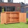 image:imageVINGLI Outdoor Wooden Storage Shed 504 x 197 x 346 L x W x H Extra Large Garden Shed Outside Tool Cabinet with 2 Safety Latches Patio Storage Organizer for Garden Yard Lawn Equipment