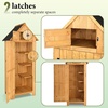 image:imageVINGLI Outdoor Wooden Storage Shed Garden Shed Outside Tool Cabinet with Safety Latch Patio Storage Organizer TeakYELLOW