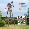 image:imageVINGLI Outdoor Yard Windmill Wooden Wind Spinner for Garden Lawn Yard Patio Decoration Carbonized Wood Medium