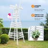 image:imageVINGLI Outdoor Yard Windmill Wooden Wind Spinner for Garden Lawn Yard Patio Decoration White Large