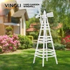 image:imageVINGLI Outdoor Yard Windmill Wooden Wind Spinner for Garden Lawn Yard Patio Decoration White Large