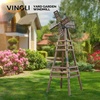 image:imageVINGLI Outdoor Yard Windmill Wooden Wind Spinner for Garden Yard Lawn Patio Decoration Carbonized Wood MediumCarbonized Wood
