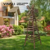 image:imageVINGLI Outdoor Yard Windmill Wooden Wind Spinner for Garden Yard Lawn Patio Decoration Carbonized Wood MediumCarbonized Wood