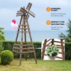 image:imageVINGLI Outdoor Yard Windmill Wooden Wind Spinner for Garden Yard Lawn Patio Decoration Carbonized Wood MediumCarbonized Wood