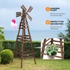 image:imageVINGLI Outdoor Yard Windmill Wooden Wind Spinner for Garden Yard Lawn Patio Decoration Carbonized Wood MediumCarbonized Wood