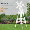 image:imageVINGLI Outdoor Yard Windmill Wooden Wind Spinner for Garden Yard Lawn Patio Decoration Carbonized Wood MediumWhite