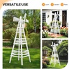 image:imageVINGLI Outdoor Yard Windmill Wooden Wind Spinner for Garden Yard Lawn Patio Decoration Carbonized Wood MediumWhite