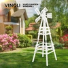image:imageVINGLI Outdoor Yard Windmill Wooden Wind Spinner for Garden Yard Lawn Patio Decoration Carbonized Wood MediumWhite