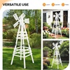 image:imageVINGLI Outdoor Yard Windmill Wooden Wind Spinner for Garden Yard Lawn Patio Decoration Carbonized Wood MediumWhite